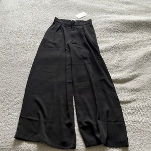 Wide leg trouser pants